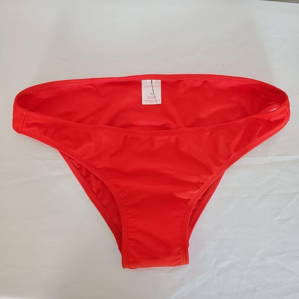 NEW Red Hipster Bikini Bottom Womens Sz XL Nylon Exhilaration NEW